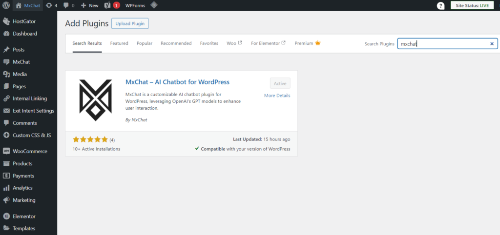 Install a Chatbot on WordPress