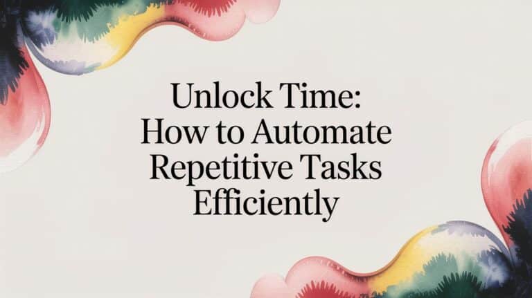 Unlock time: how to automate repetitive tasks efficiently