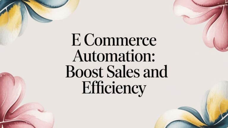 e commerce automation: Boost sales and efficiency
