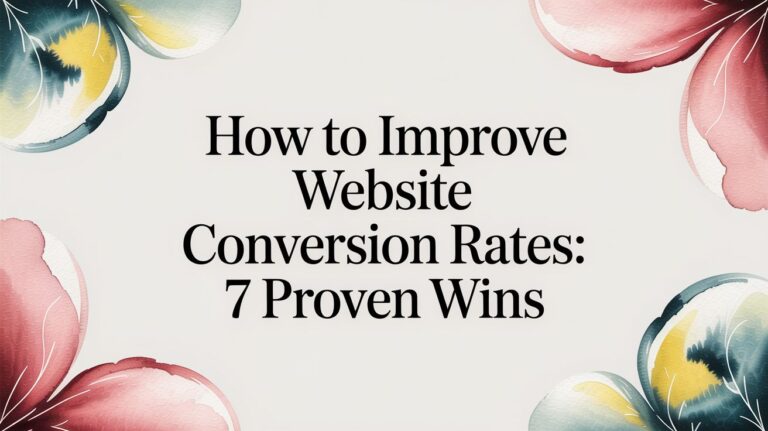 how to improve website conversion rates: 7 proven wins