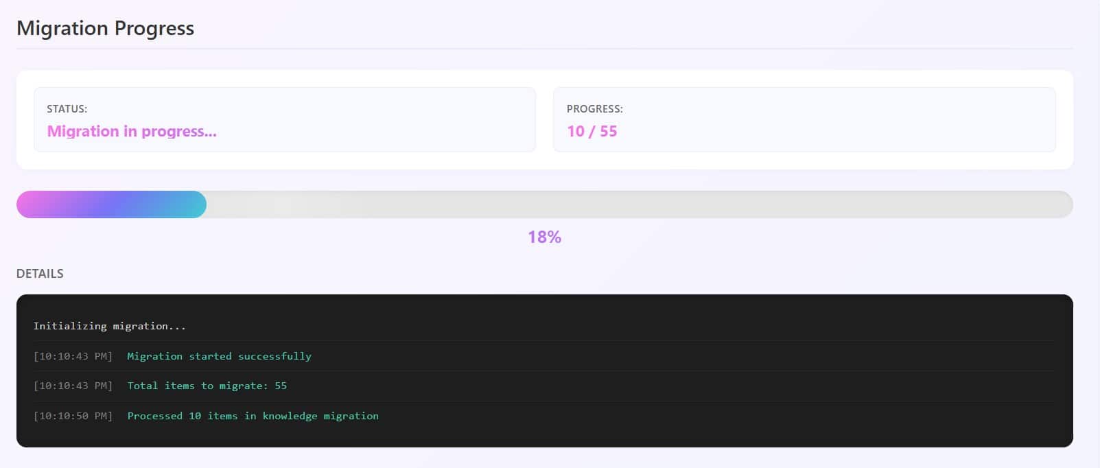 Real-time Progress Tracking