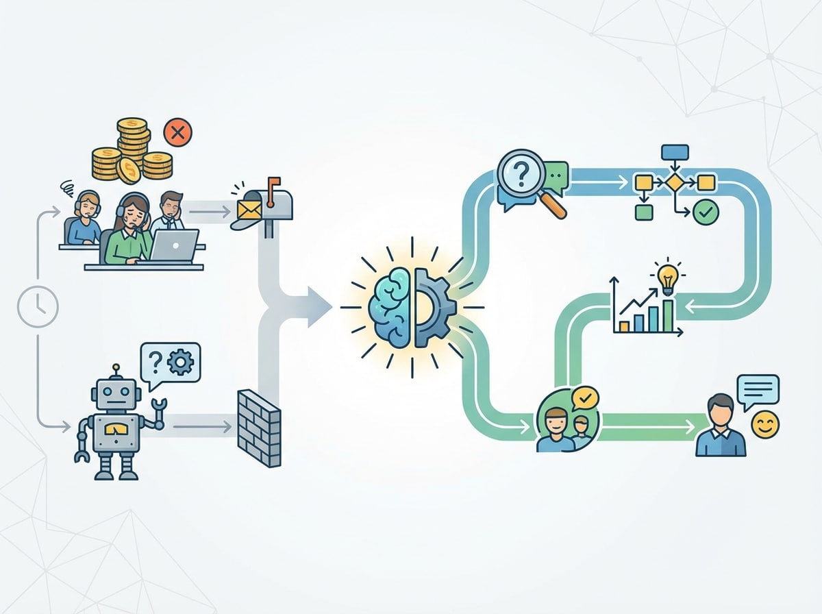 Illustration for: The Evolution of Automated Customer Support