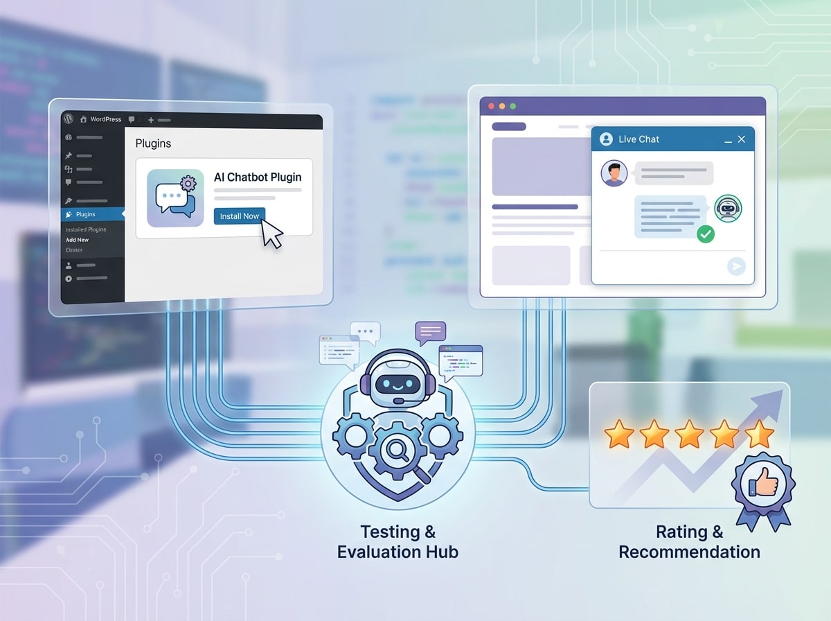 Illustration for: How We Tested & Rated These AI Chatbot Plugins
