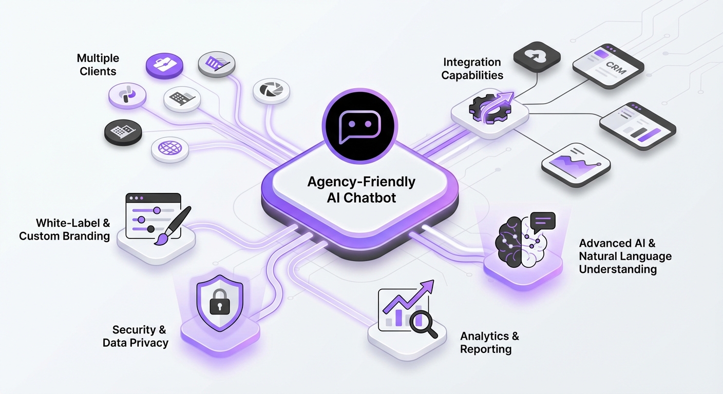 Illustration for: Key Features for an Agency-Friendly AI Chatbot