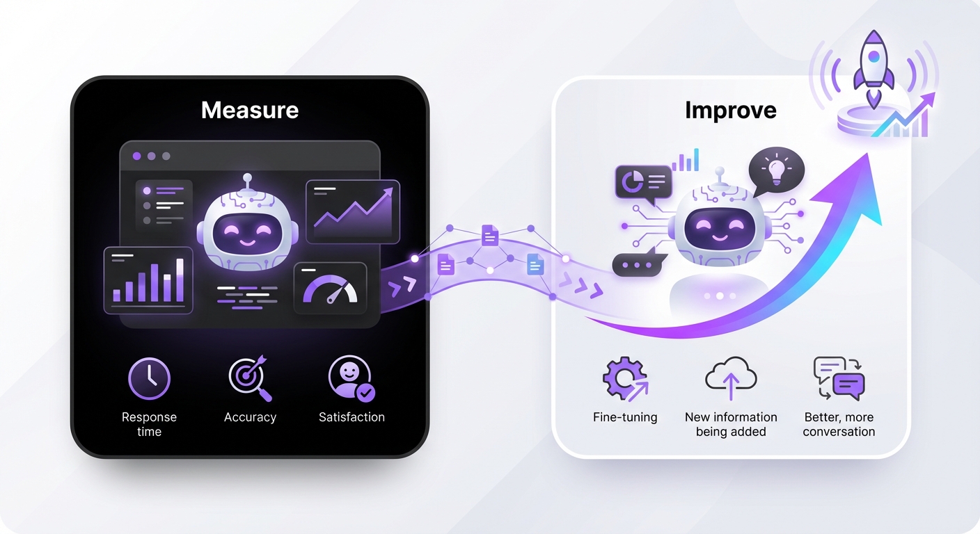 Illustration for: How to Measure and Improve Your AI Chatbot's Performance