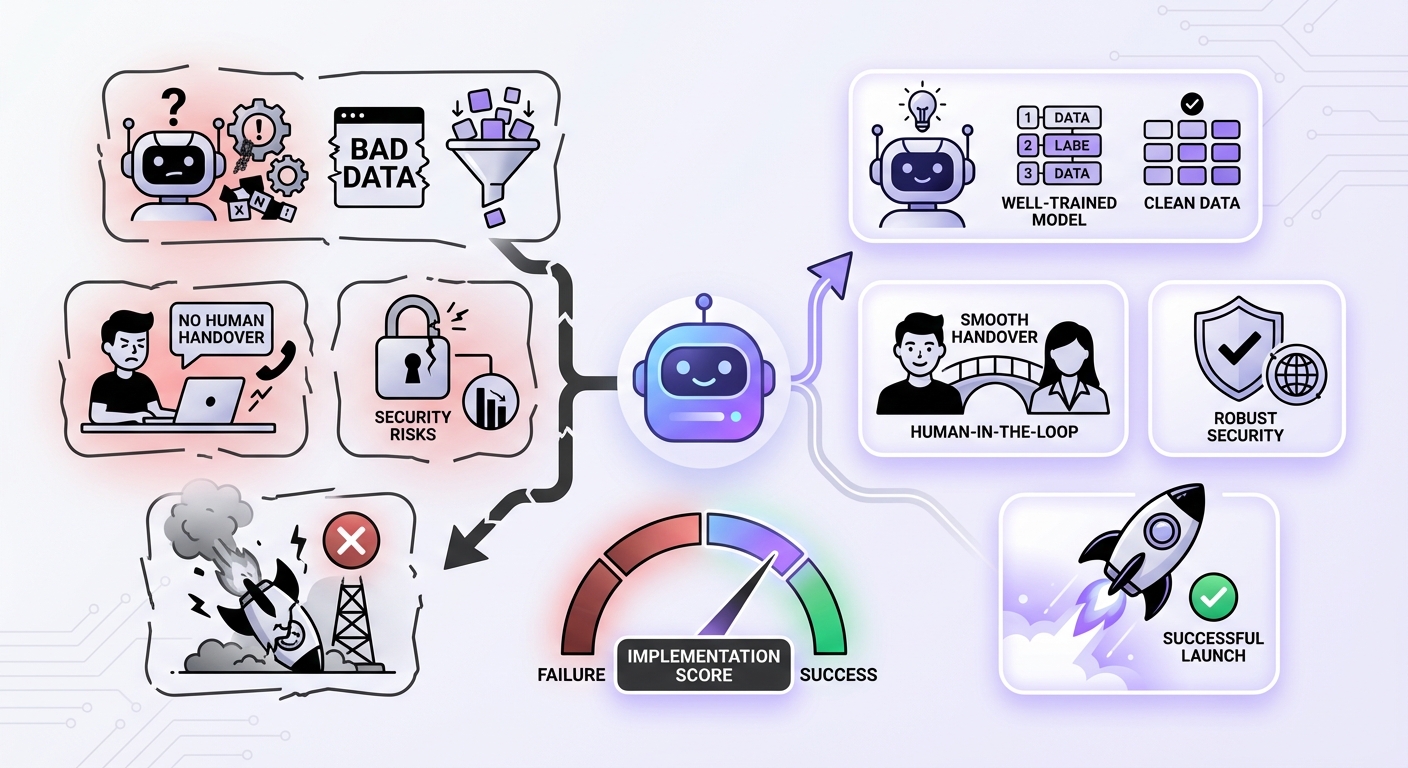 Illustration for: Common Mistakes to Avoid with Your AI Chatbot Implementation