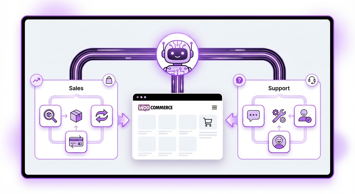 Illustration for: Why Your WooCommerce Store Needs an AI Chatbot in 2025