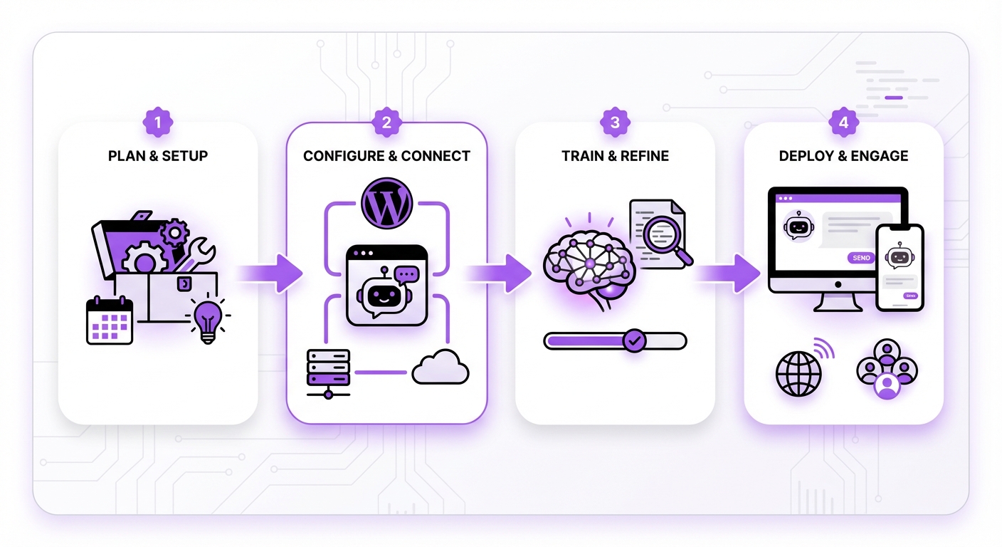 Illustration for: A Step-by-Step Guide to Building Your WordPress Chatbot