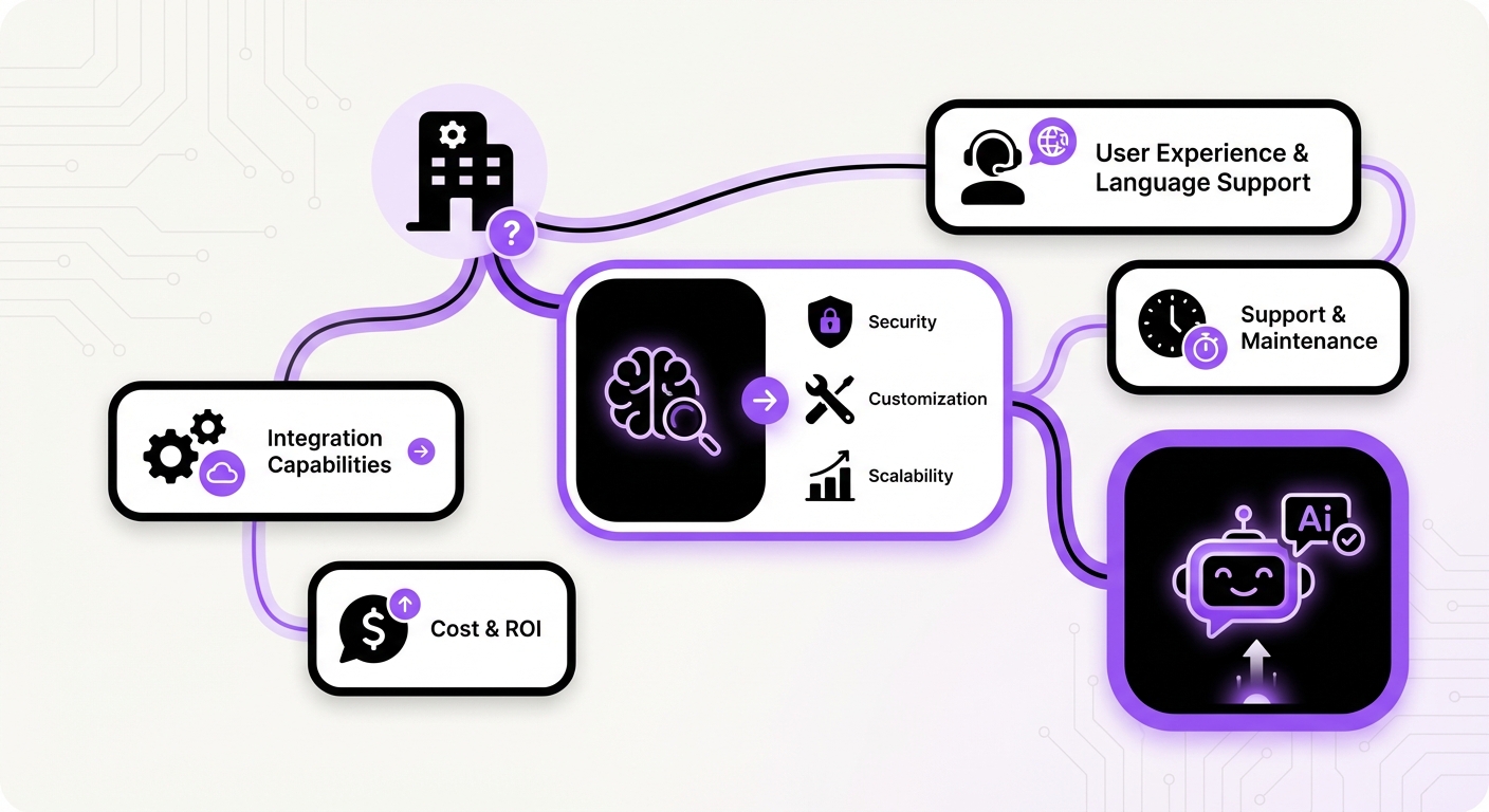 Illustration for: How to Choose the Right AI Chatbot Solution