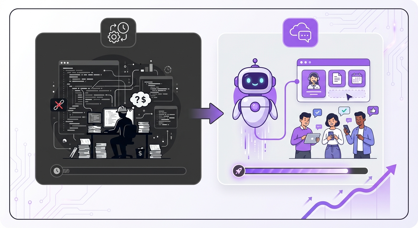 Illustration for: Why No-Code AI Chatbots Are a Game-Changer in 2026