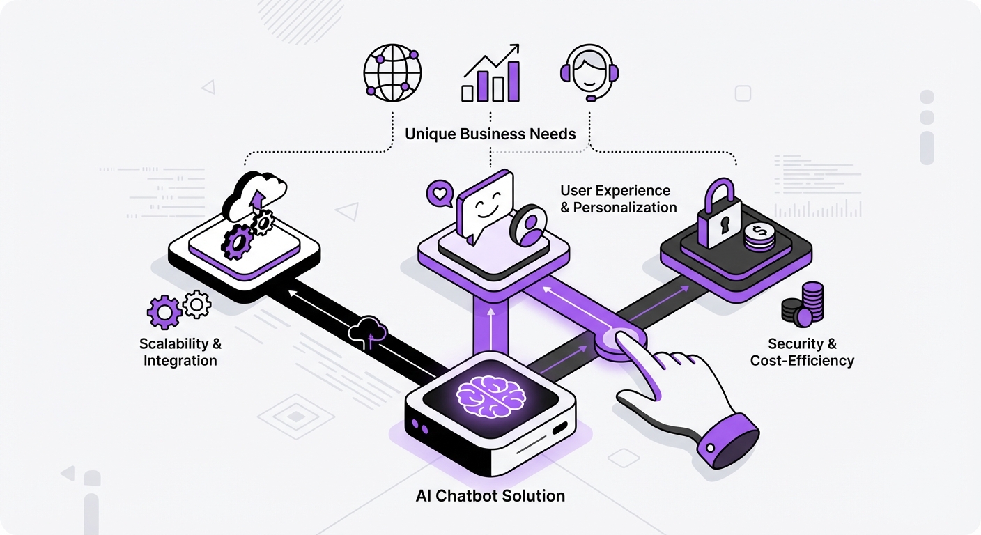 Illustration for: How to Choose the Right AI Chatbot Solution