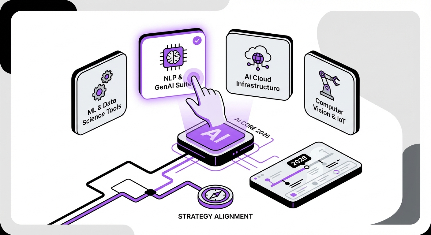 Illustration for: Step 2: Choose the Right AI Platform and Tools