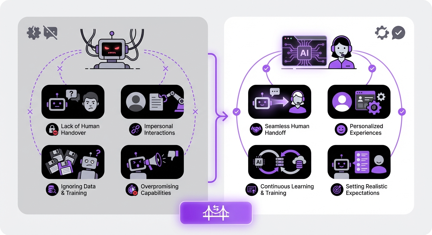 Illustration for: Common Mistakes to Avoid When Using AI for Customer Service