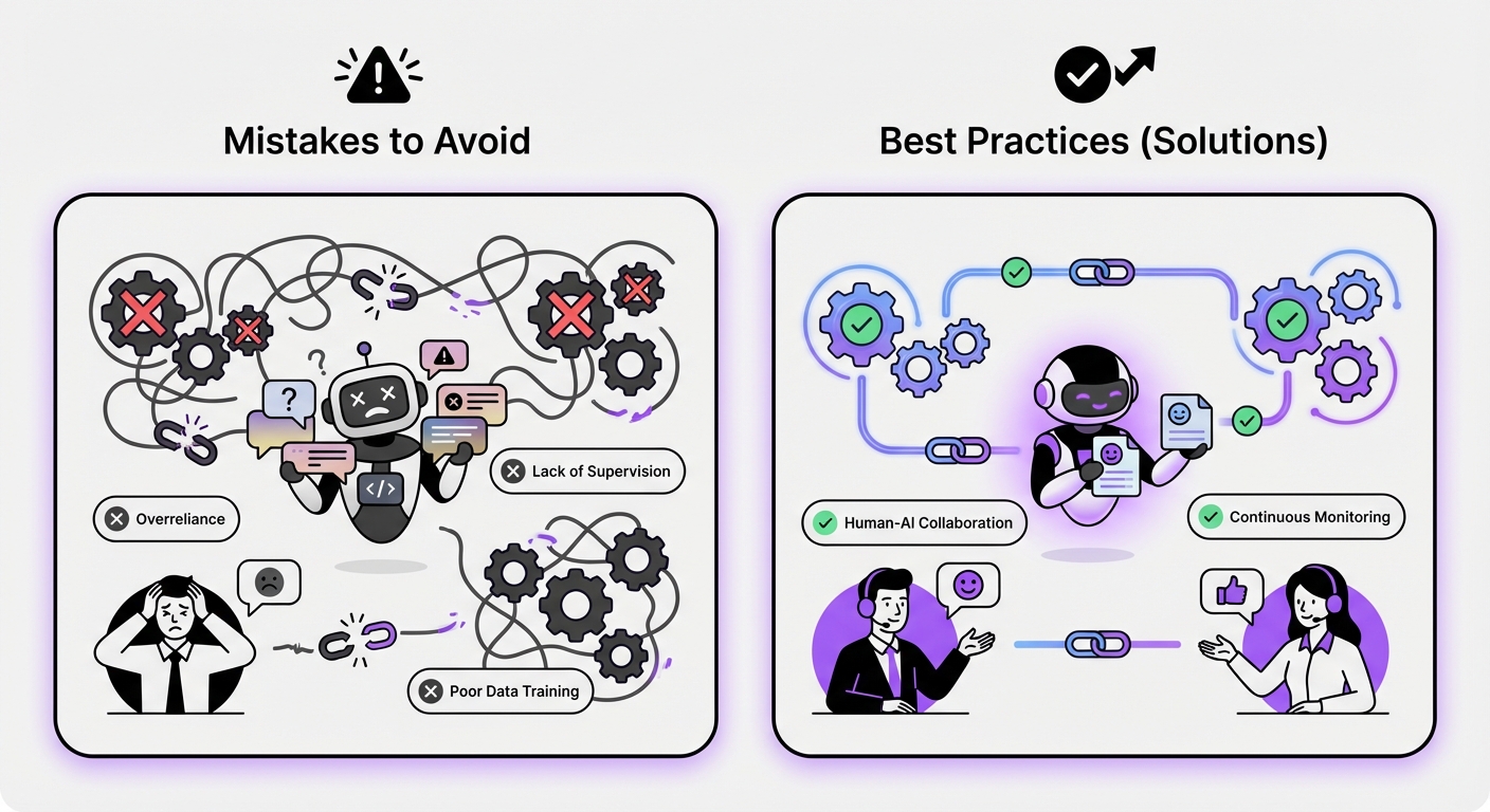 Illustration for: Common Mistakes to Avoid When Using AI for Support