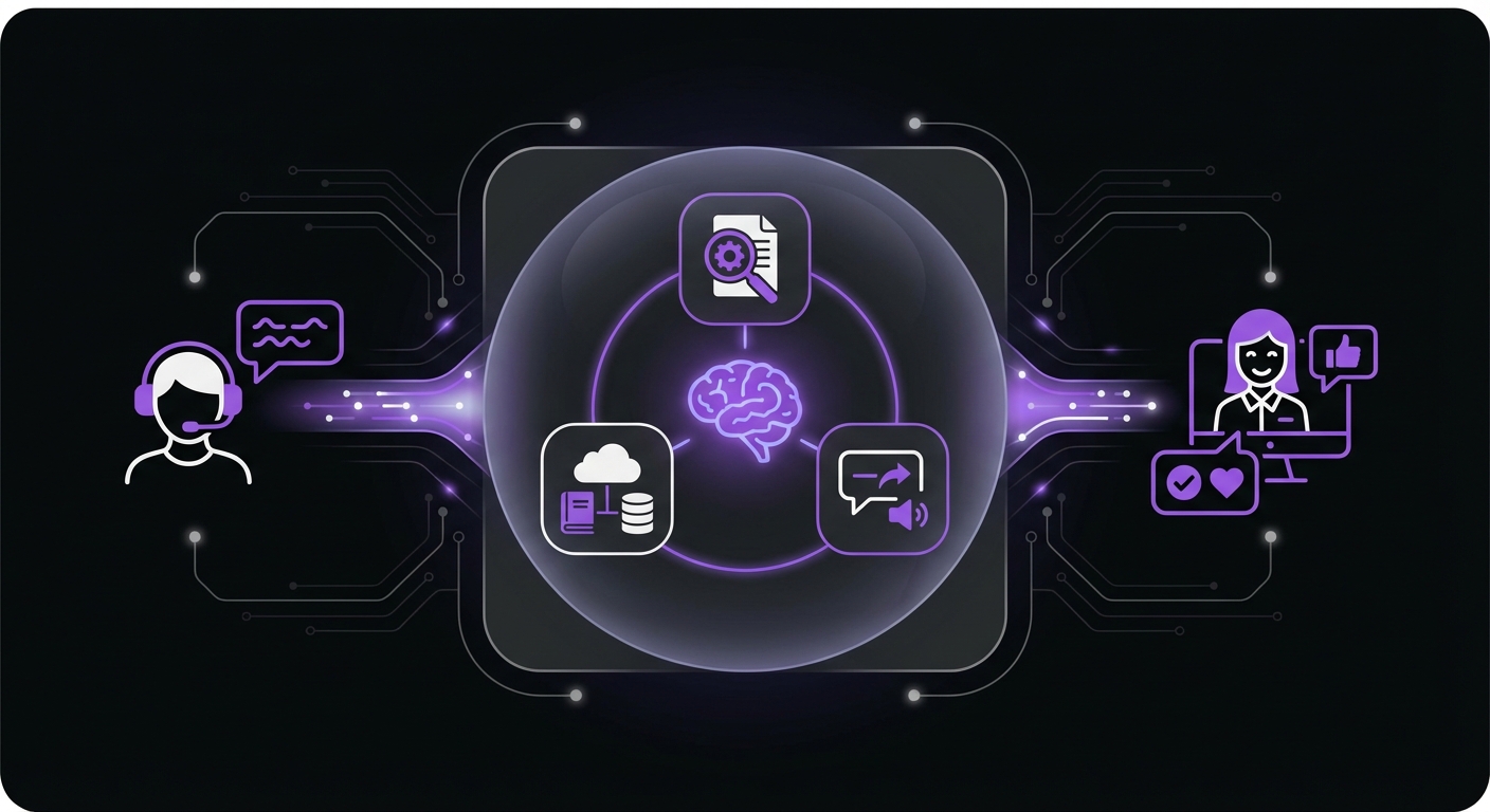 Illustration for: Breaking Down Customer Support AI: How It Works