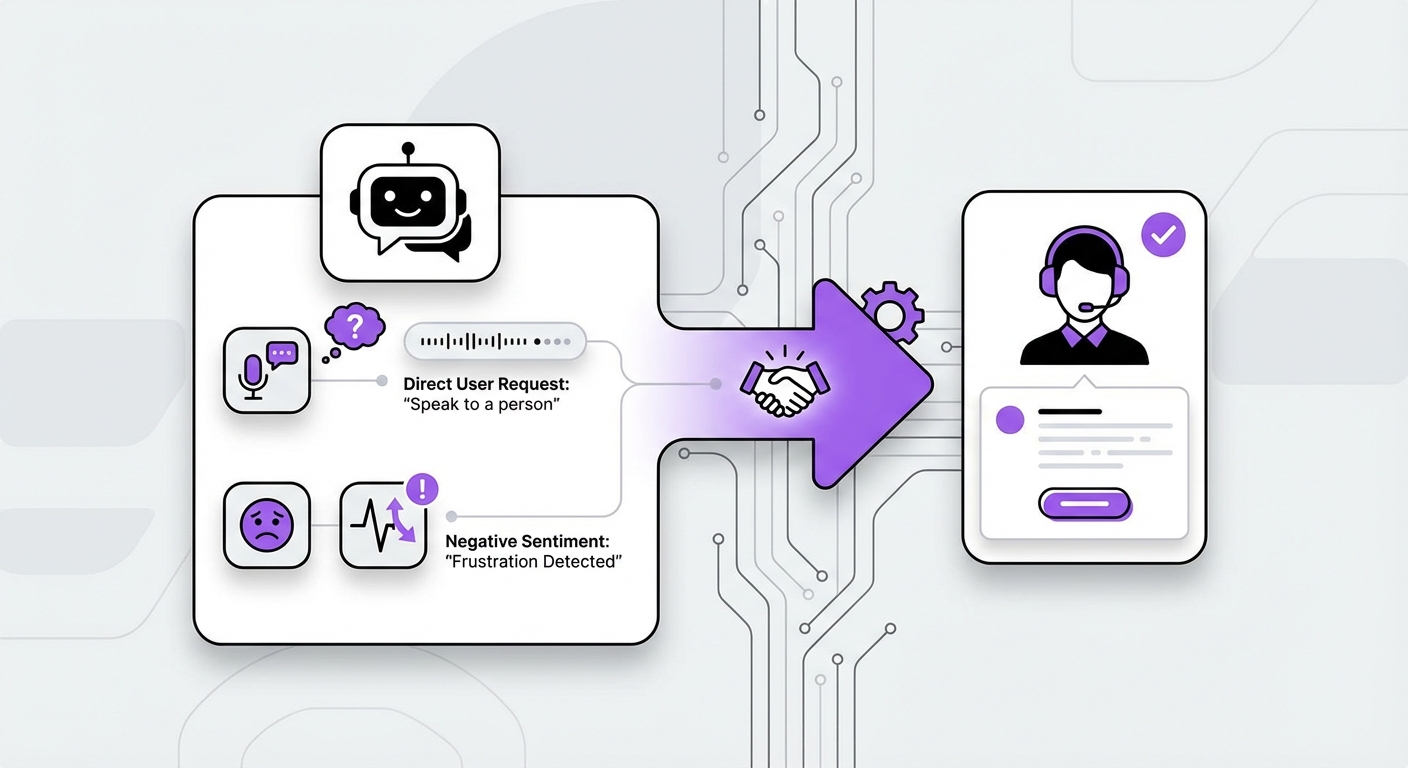 Illustration for: 5. Implement a Robust Handover to Human Agents