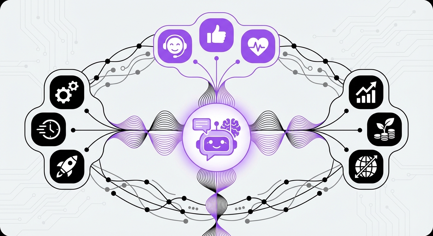 Illustration for: The Core Advantages of AI Chatbots for Businesses