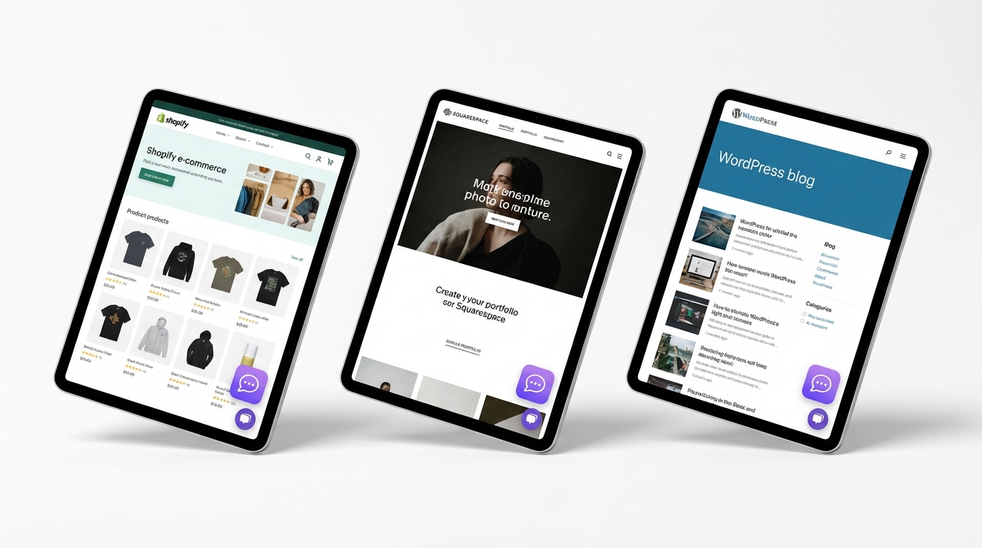 MxChat chatbot deployed on Shopify, Squarespace, and WordPress sites
